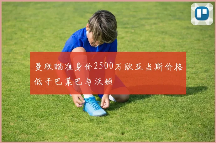 曼联瞄准身价2500万欧亚当斯价格低于巴莱巴与沃顿